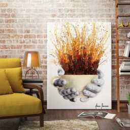 Coffee Splash Canvas Print, Kitchen Cafe Wall Art - thumbnail 2
