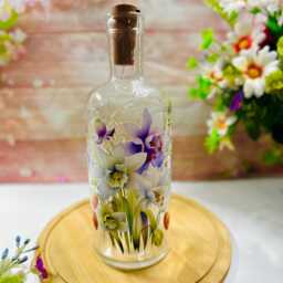 Daffodil Flowers Bottle Lamp, Led Light Up Bottle, Home Decor - thumbnail 4