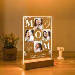 Personalized Photo Night Light, Mother Gifts Acrylic Plaque, Mum Gift From Daughter, Mother's Day Gift, Collage Birthday For Mom - thumbnail 3