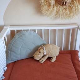 Rainbow Baby Play Mat Rust Muslin Quilt Blanket - thumbnail 3