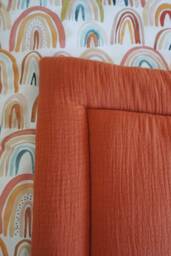 Rainbow Baby Play Mat Rust Muslin Quilt Blanket