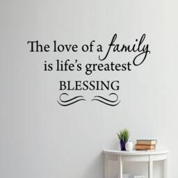 Vwaq The Love Of A Family Is Life's Greatest Blessing Wall Decal Inspirational Vwaq-3000 - thumbnail 1