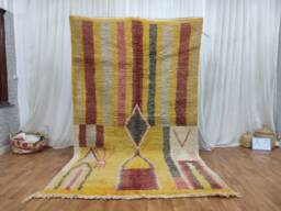 Handmade Moroccan Boujaad Wool Rug - Colorful Abstract Berber Carpet - thumbnail 1
