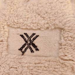 Handmade Beni Ouarain Rug Moroccan Berber Checkered Wool Carpet - thumbnail 4