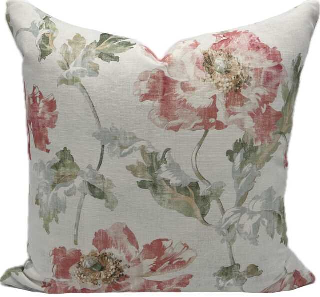Colefax & Fowler Meriden Pink/Green Cushion Cover Pillow Double Sided - image 1
