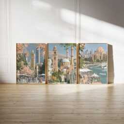 Set Of 3 Beirut Posters, Lebanon Travel Wall Art, Mediterranean City Print Set, Modern Artwork, Coastal Home Decor, Urban Landscape Style - thumbnail 2