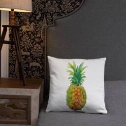 Watercolor Pineapple Basic Pillow - Version 2 - thumbnail 2