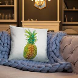 Watercolor Pineapple Basic Pillow - Version 2 - thumbnail 3