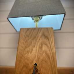 Solid Florian Oak Handmade Lamp - Butterfly Design - thumbnail 4