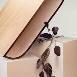 Floating Nightstand Wall Mounted, Modern Walnut Wood Bedside Nightstand, Unique Hanging Oak Nightstands - thumbnail 3