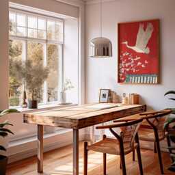 Japanese Crane Poster, Red Wall Art, Asian Bird Print - thumbnail 4