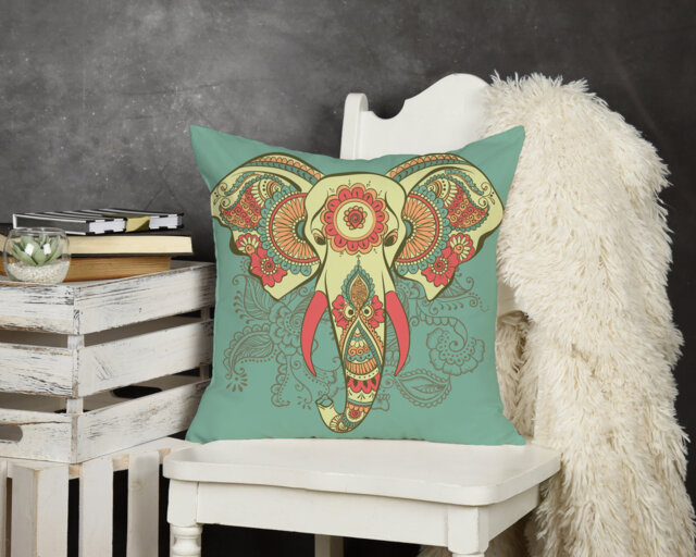 Elephant_Throw Pillow