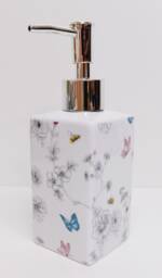 Secret Garden Soap Dispenser Porcelain 200 Ml 7Oz Flowers Butterflies Bees Liquid Pump Hand Decorated UK - thumbnail 1