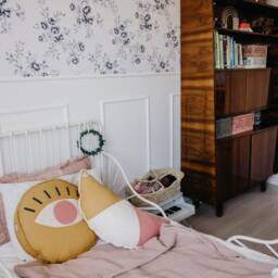 "Linen Pillow Moon Dusty Pink ""Sole E Luna" - thumbnail 3