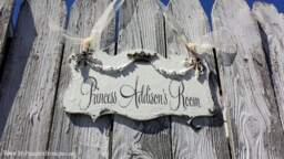 Baby Name Sign - Nursery Wood Distressed Door Wall Decor - thumbnail 1