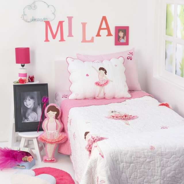 Ballerina Kids' Bedding Set - Hand-Quilted Cotton, Free Personalization - image 1