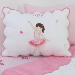 Ballerina Kids' Bedding Set - Hand-Quilted Cotton, Free Personalization - thumbnail 3