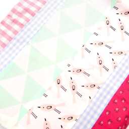 Baby Blanket, Patchwork Blanket in Pink & Mint, Optionally Available As A Set With Cuddly Toy Or Sleeping Bag. Handmade By Bab-Berlin - thumbnail 2