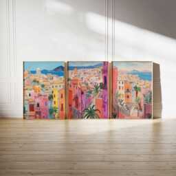Set Of 3 Palermo Posters, Italy Prints, Sicily Wall Art Set, Italian City Mediterranean Europe Decor - thumbnail 2