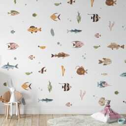 Ocean Fish Wall Decals Sea Animal Nursery Decor - 57 Piece - thumbnail 2