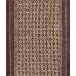 Indian Handmade Block Printed Rug Dark Maroon Cotton Area Bedroom Large Carpet Stair Runner Indoor 9x12 4x20 12x12 Feet - thumbnail 2