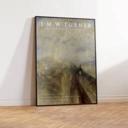 William Turner Exhibition Art Print, J. M. W. Poster, Rain Steam & Speed, Train Railway Art, Office Decor - thumbnail 3