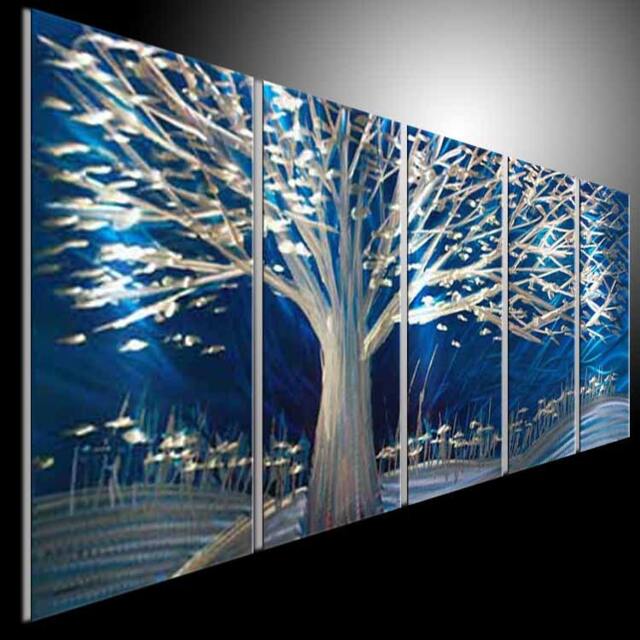 3D Metal Tree Sculpture Wall Art, Modern Abstract Home Decor - image 1