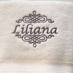 Personalized Embroidered Bath Towel, 100% Cotton, Wedding Gift - thumbnail 4