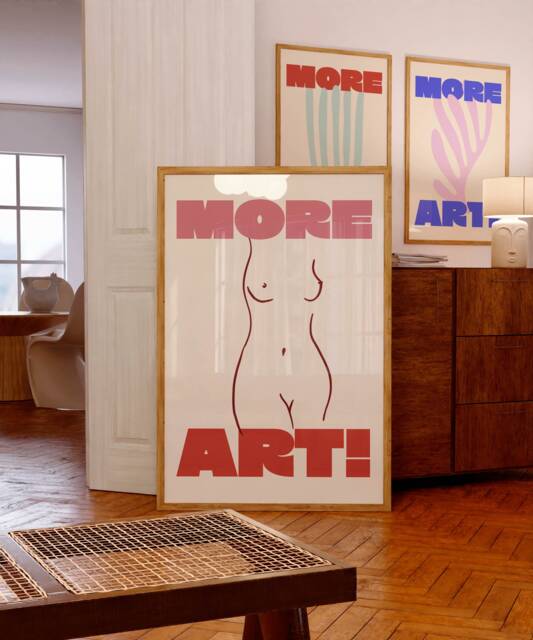 More Art Matisse Female Body Print, Fun Wall Art, Eclectic Hall, Bathroom, Kitchen Poster, Funky Home Decor, Maximalist, Trendy Colourful - image 1