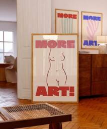 More Art Matisse Female Body Print, Fun Wall Art, Eclectic Hall, Bathroom, Kitchen Poster, Funky Home Decor, Maximalist, Trendy Colourful - thumbnail 1
