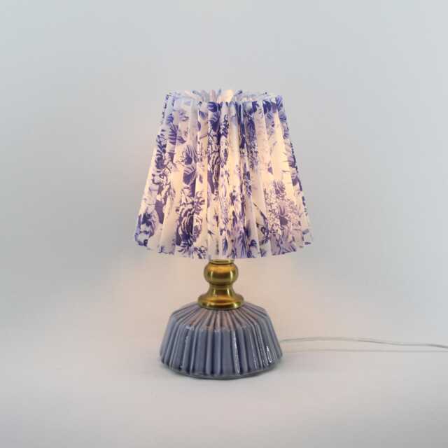 Handmade Blue Pattern Fabric Table Lamp For Home Decor-143# - image 1