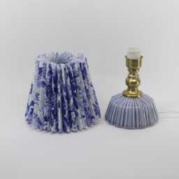 Handmade Blue Pattern Fabric Table Lamp For Home Decor-143# - thumbnail 2