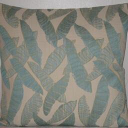 "Contemporary Leaf Decorative Pillow Cover in 20""x20" - thumbnail 2
