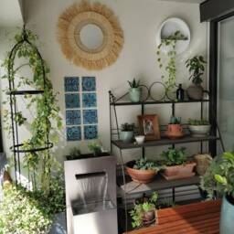 Handmade Moroccan Ceramic Tile Indoor 7 Outdoor Wall Art, Grey & White - 15cm/5.9 - thumbnail 4