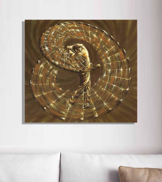 Golf Swing Painting, Sport Art Print On Canvas - image 1