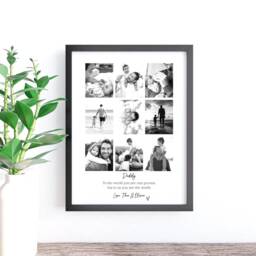 Daddy Personalised Collage Print Photo Frame, Picture Print, Dad Gift For Husband, Father Birthday Gift - thumbnail 2