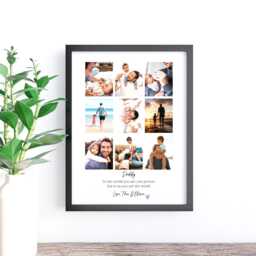 Daddy Personalised Collage Print Photo Frame, Picture Print, Dad Gift For Husband, Father Birthday Gift - thumbnail 3