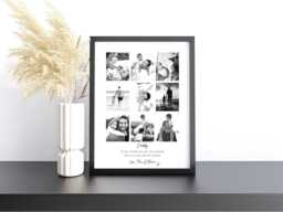 Daddy Personalised Collage Print Photo Frame, Picture Print, Dad Gift For Husband, Father Birthday Gift - thumbnail 1