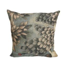 Zoffany - Verdure Lead Blue Lush Pastoral Landscape Cushion Cover Handmade Throw Pillow Designer Home Decor - thumbnail 2