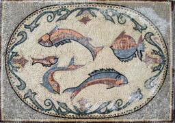 Fish Art Mosaic Rug