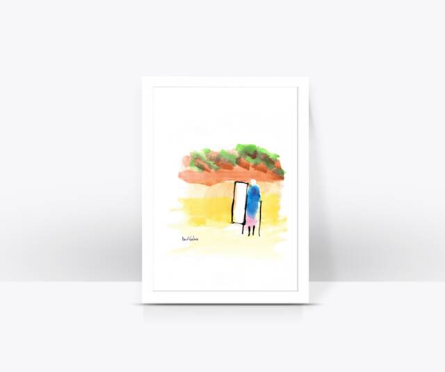 Framed Print, Colorful Abstract Art Africa Inspiration, Kitchen Wall Art, Bedroom Decor, Original Gift - image 1