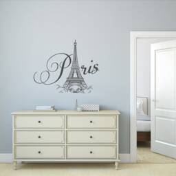 Eiffel Tower Wall Decal Paris Bedroom Decor, France Vinyl Sticker P57 - thumbnail 3