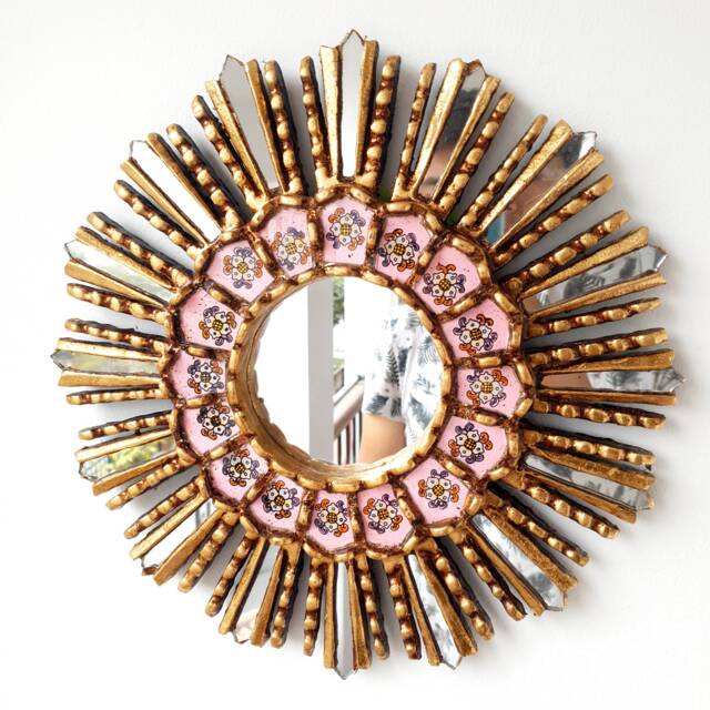"Peruvian Mirrors ""Lime Pink 35cm" - image 1