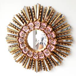 "Peruvian Mirrors ""Lime Pink 35cm"