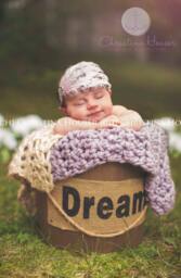 Lavender & Cream Baby Blanket Set Newborn Photography Props