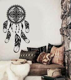 Wall Vinyl Decal Dreamcatcher Dream Catcher Fantasy Romantic Bedroom Decor 1387Dz - thumbnail 1