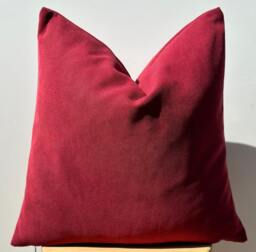 Burgundy Outdoor Pillow Cover, Textured Weave, Home Decor - 20x20