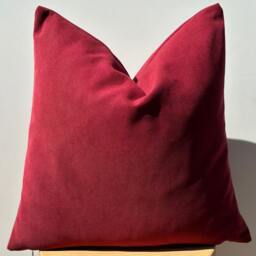 Burgundy Outdoor Pillow Cover, Textured Weave, Home Decor - 20x20 - thumbnail 4