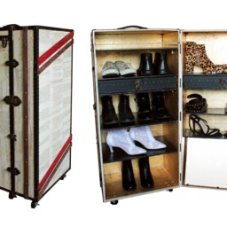 Unique Wardrobe Steamer Trunk - Storage Cabinet Furniture Vintage Style Luxury Shoe Rack _ Monroe - thumbnail 3
