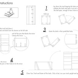 Unique Wardrobe Steamer Trunk - Storage Cabinet Furniture Vintage Style Luxury Shoe Rack _ Monroe - thumbnail 4